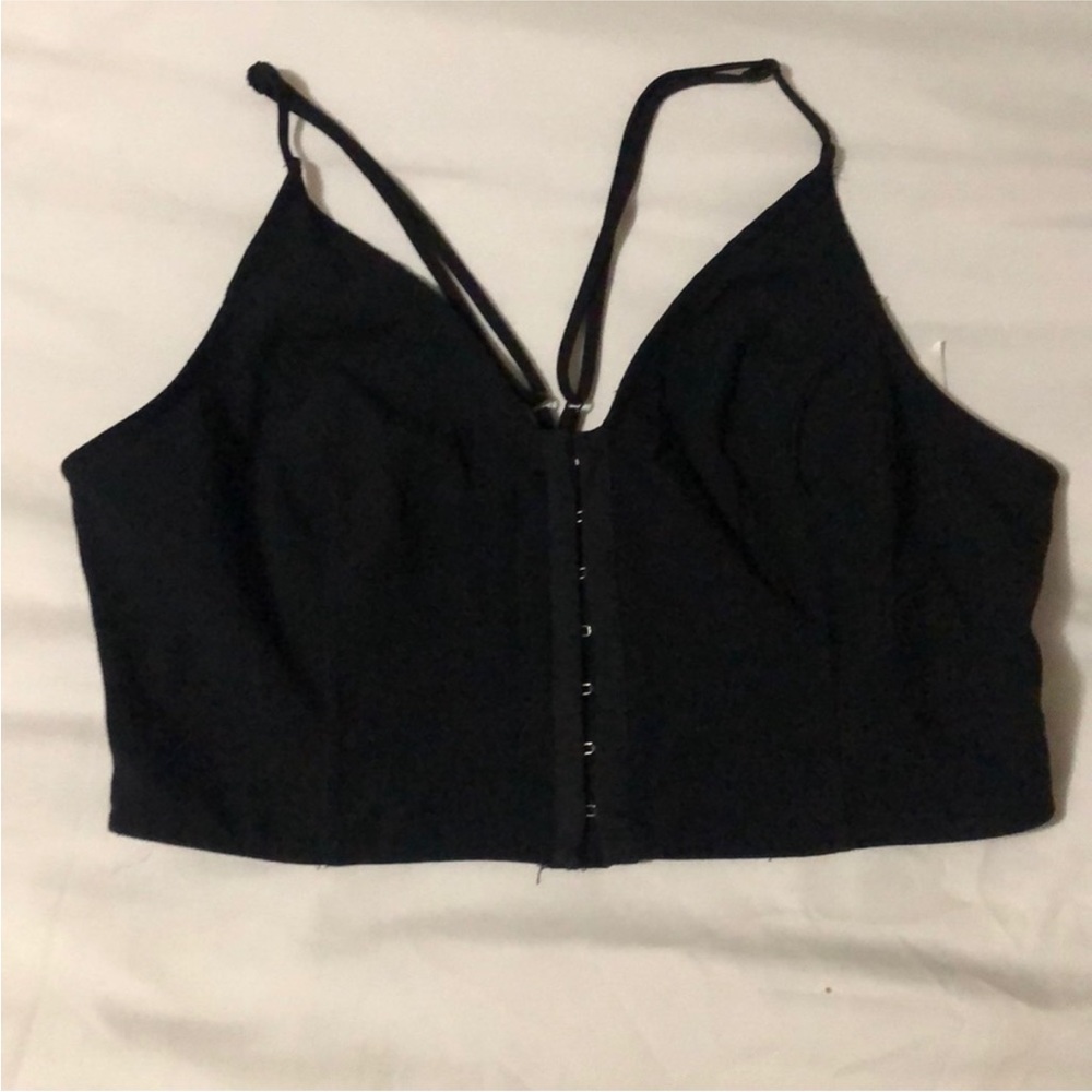 Free People Black Crop Top